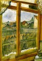Vue d’une fenêtre contemporain Marc Chagall